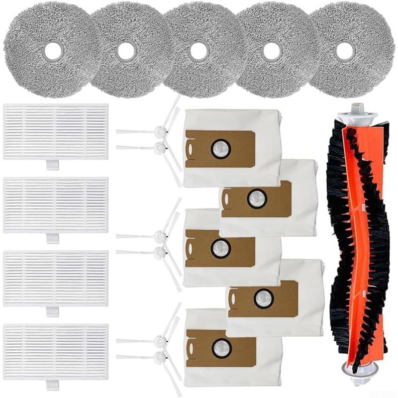 A65T-For Ultenic MC1 Vacuum Cleaner Parts Main Side Brush Hepa Filter Roller Mop Pads Dust Bags Accessories Kit