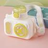 Plastic Straw Water Cup Sealed Design Water Bottle Portable Cartoon Camera Cup  Outdoor Activities