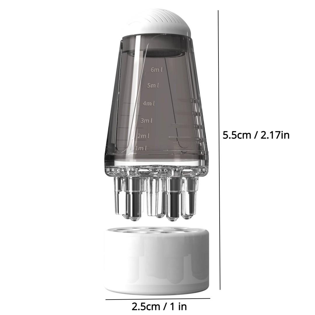 Scalp Applicator Liquid Comb Mini Scalp Massage Brush Essential Oil Guiding Massager Hair Growth Oil Applicator Hair Care Tools серый