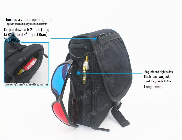 Sac Banane Téléphone 7 Pouces Grande Capacité - Décontracté Business et Sport Bandoulière