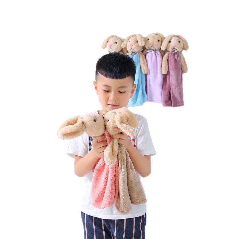 Lucky Rabbit Hanging Children's Quick-Dry Hand Towel - Absorbent for Kitchen & Bathroom