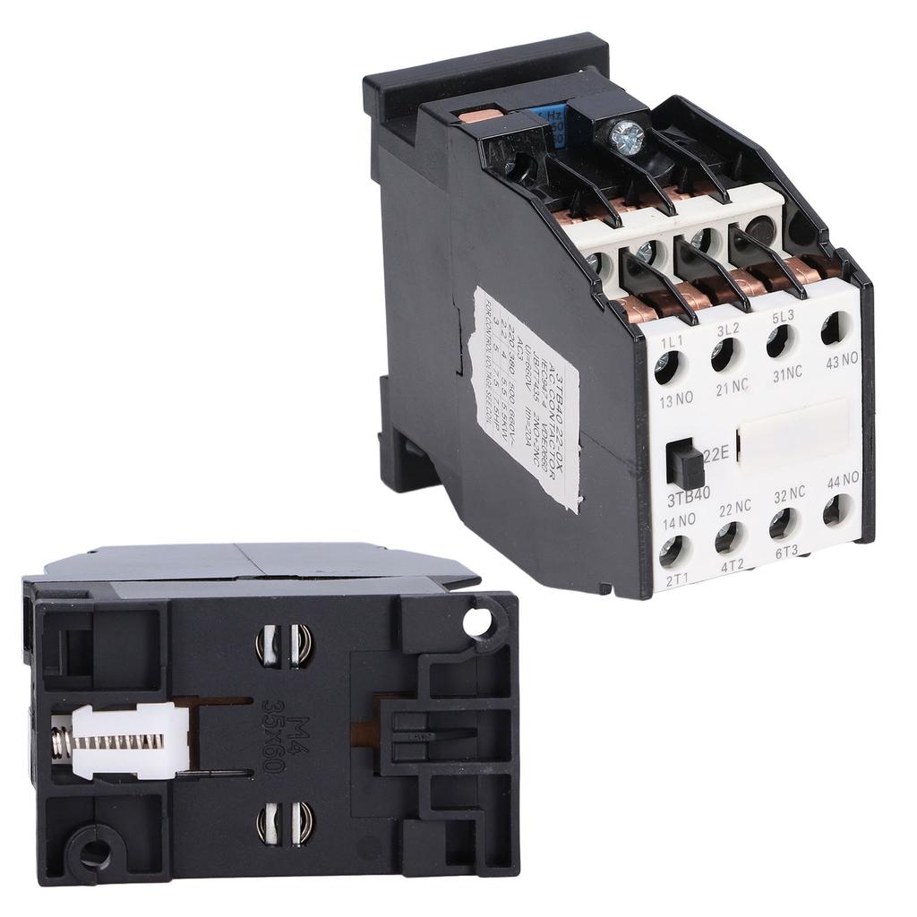 AC Contactor 2NC+2NO DIN Rail for Residential Turn On Off Power Supply 9A 3TB40 50Hz
