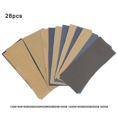 28pcs 120# 3000# Sandpaper Grinding Polishing Sanding Abrasive Paper Sheets Set