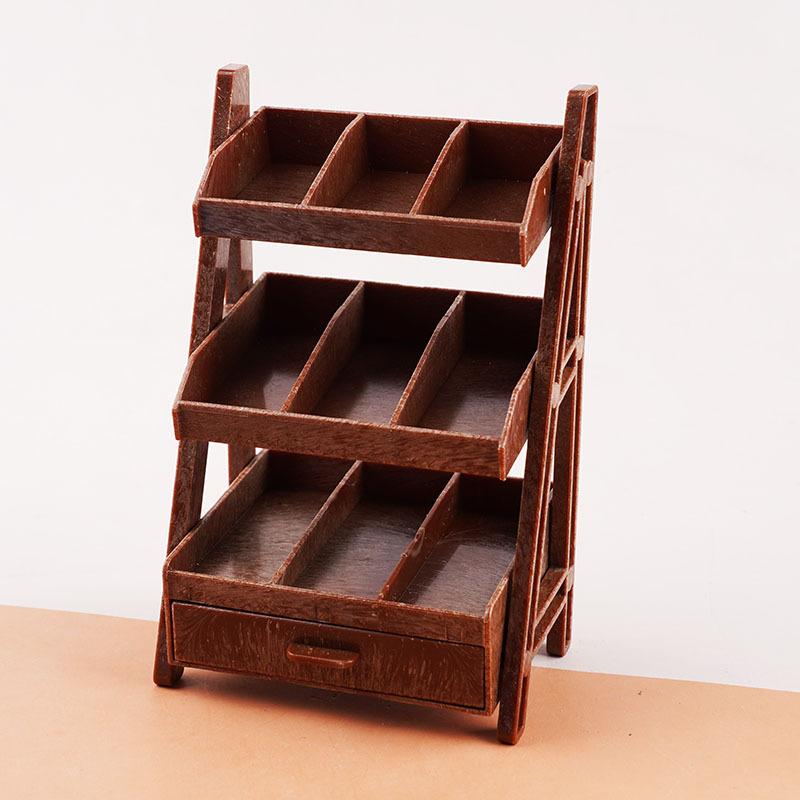

1Pcs Simulation Furniture Decor 1/12 Dollhouse Toy Mini Display Rack Storage Shelf Model Micro Scene Construction Props