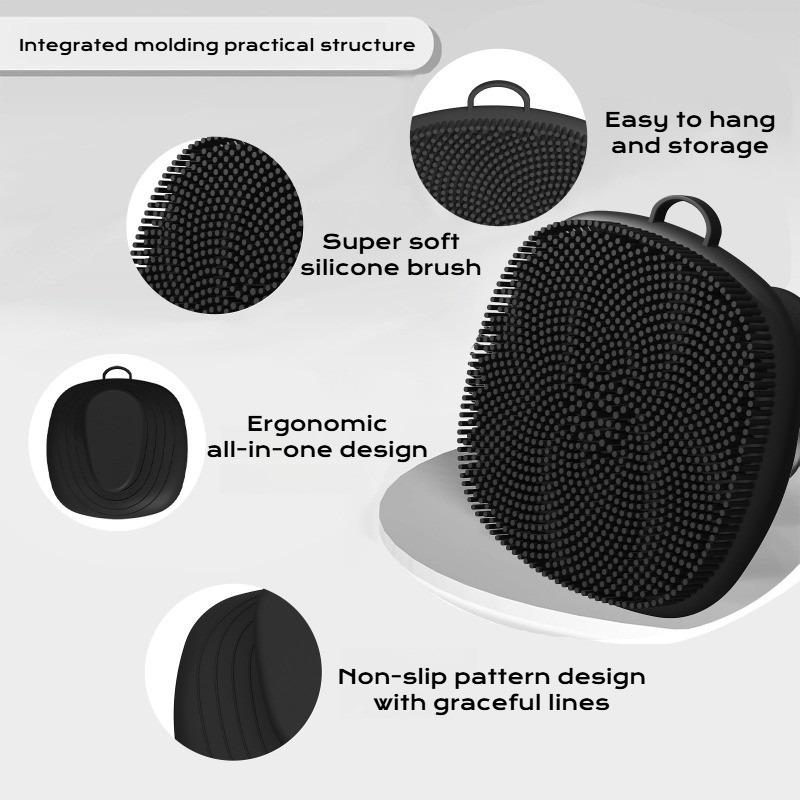 Premium Silicone Face Scrubber Handheld Facial Cleansing Brush for Men Women Deep Pore Cleaning Travel Skin Care Tool