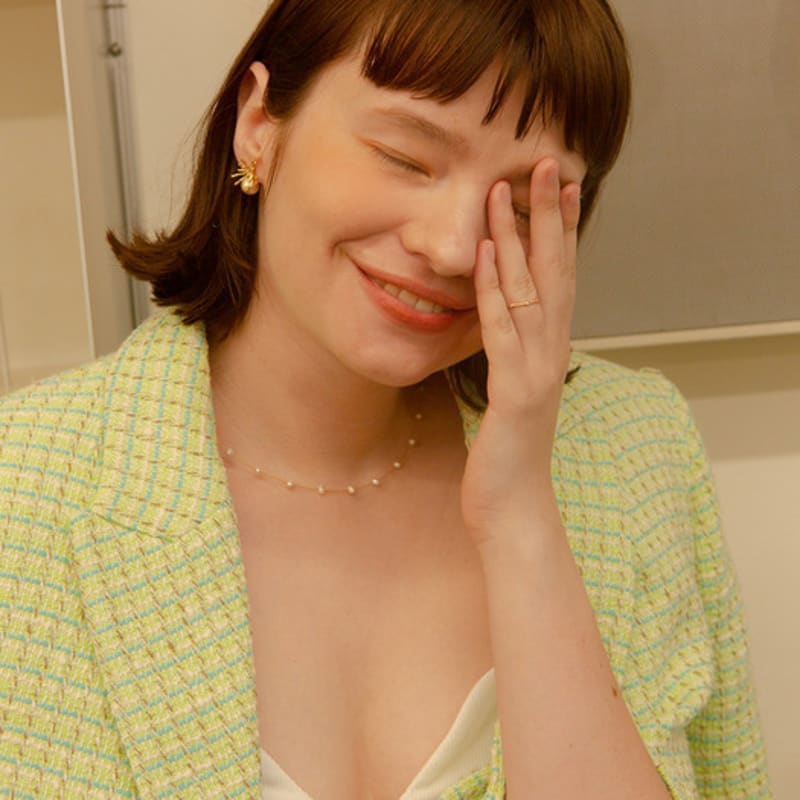 

FINDELISE Choker necklace with small baroque pearls GOLD