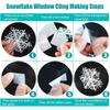 6Pcs White Snowflake Christmas Decoration Snowflake Hanging Xmas Tree Pendant Ornament for Home Decor New Year Party Accessory