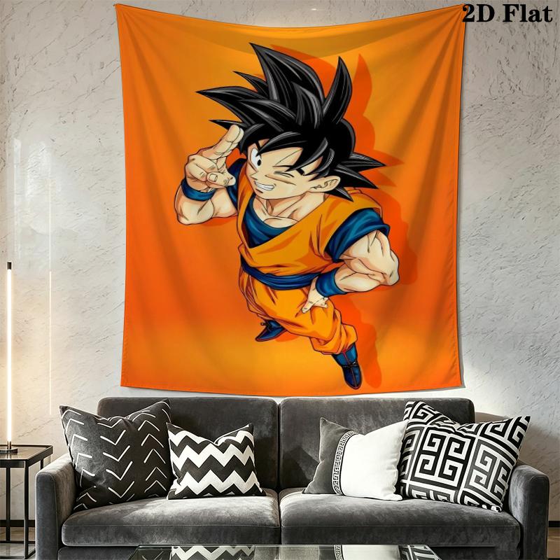 DRAGON BALL Wall Tapestry Aesthetic Wall Hanging Printed Fabric Blanket Decorative Tapestries for Bedroom Living Room Home Decor