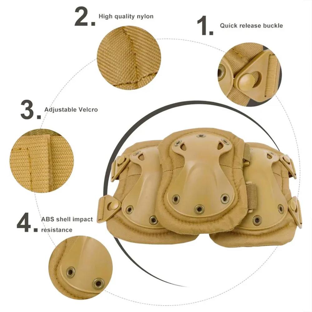 Tactical Knee Pad Elbow CS Military Protector Army Airsoft Outdoor Sport Hunting Kneepad Safety Knee Gear Protective Knees Pads
