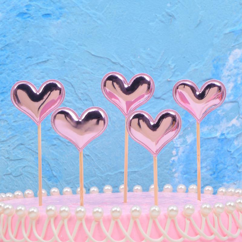Heart Cake Topper: Bright Red, Perfect for Birthdays, Weddings, and Valentine's Day.