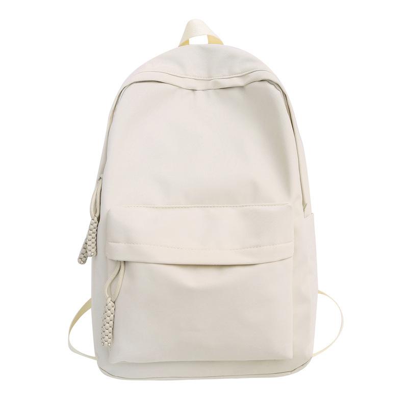 

Девушка школьная сумка женский дорожный рюкзак сплошной цвет белый