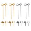 1 Pair Metal Bowknot Earrings Long Short Herringbone Tassel Luxury Elegant Women Girls Knotted Dangle Earrings Fashion Accessories Birthday Gift