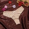 Thin Floral Lace Seamless Panties Bow Thong Flower Underwear for Women Cotton Crotch Transparent Mesh Lace Briefs Daily