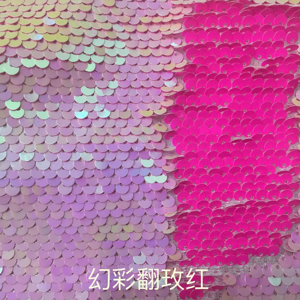 5mm Double-sided Flip-on Sequin Fabric for DIY Clothing, Bags ,background Wall Decoration of The Home