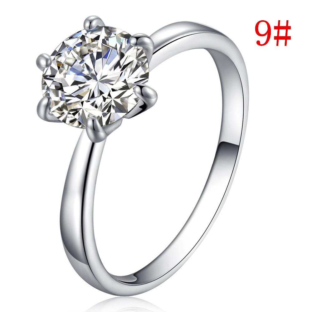 

Six-Prong Austrian Crystal Zircon Diamond Ring - Women s Christmas Gift