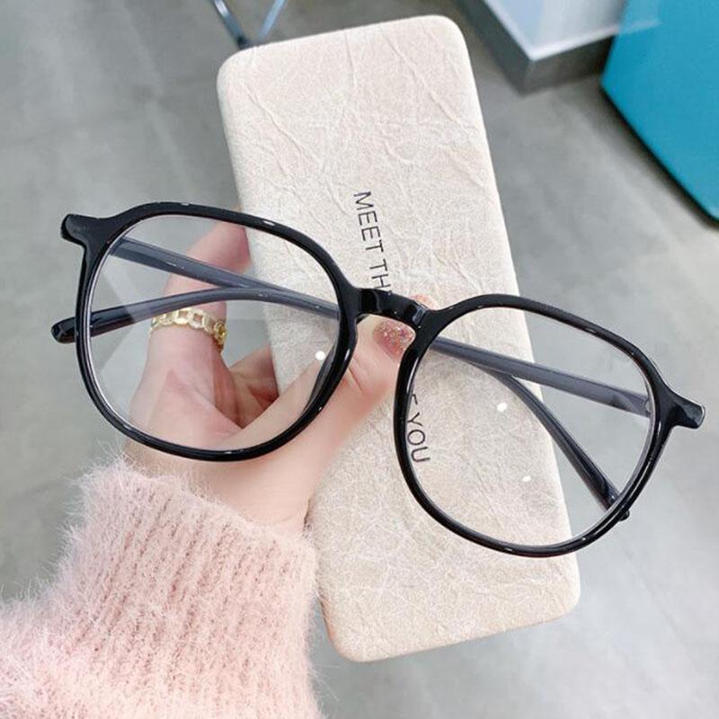 Transparent Myopia Glasses -1.0 to -6.0 Prescription Eyewear for Men Women Black Frame Shortsighted Glasses