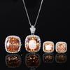 Jewelry Copper Bottom Gold-Plated Simulation Bird'S Nest Cut Champagne Simple Set Female 14 * 16-10 * 10