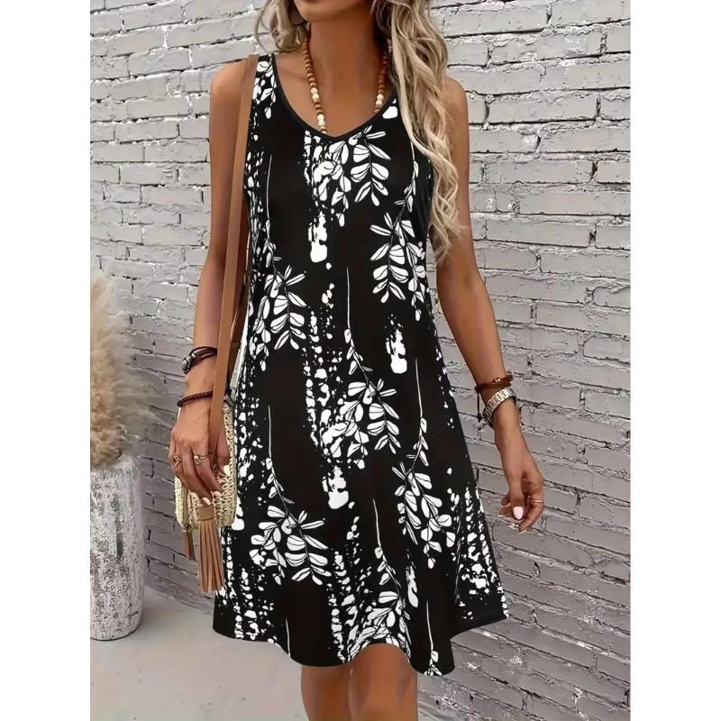 женское летнее платье без рукавов S