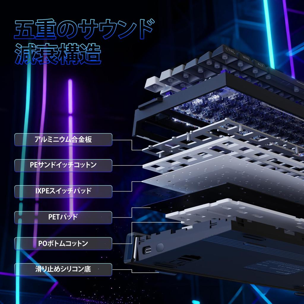 ATTACK SHARK R85HE Gaming Rapid 8000Hz Polling Magnetic Switches 16 Million Color RGB Mood PBT Cloud Driver Star Night Keyboard, Wired, Trigger, Rate,