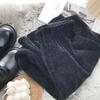 Pantaloni da donna autunnali e invernali taglie forti a gamba larga pantaloni in maglia a tinta unita