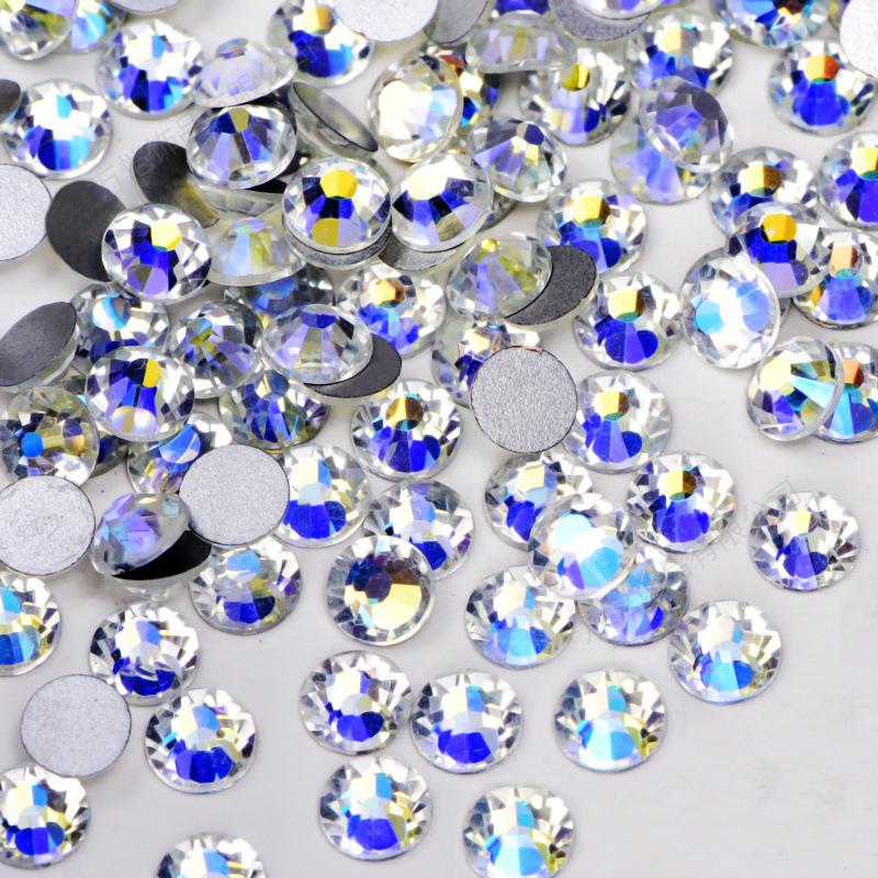 Ss3-Ss16 Mixed Size Flat Bottom Drill, Mobile Phone Case Diy Sticker Diamond Crystal Glass, Creative Nail Art Jewelry Accessories