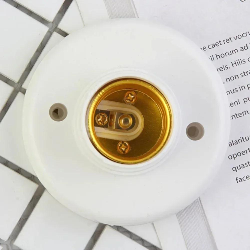 5/10PCS E27 Screw Cap Socket White Gold Ceiling Light Lamp Bulb Fixing Base Stand Light Bulb Holder Lamp Socket For Home