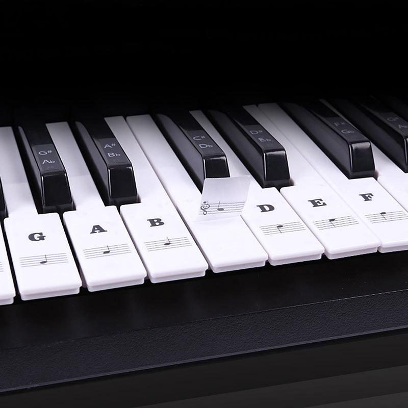 54 61 88 Kláves Elektronické Piano Klávesnice Nálepky s Názvy Zvuků Nálepky na Klávesy
