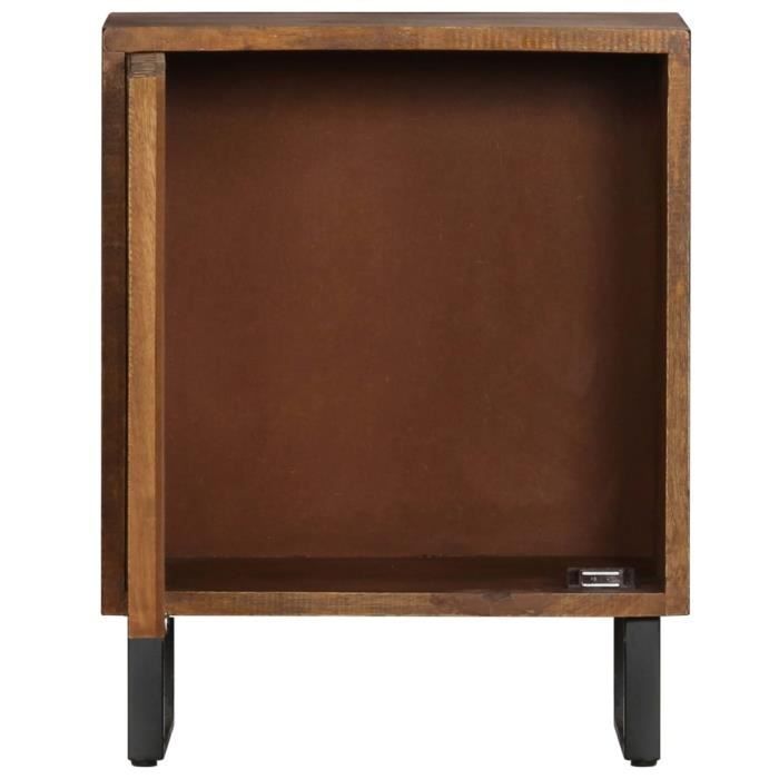 Table de chevet - VIDAXL - Bois de manguier massif - Vintage - Couleur de miel