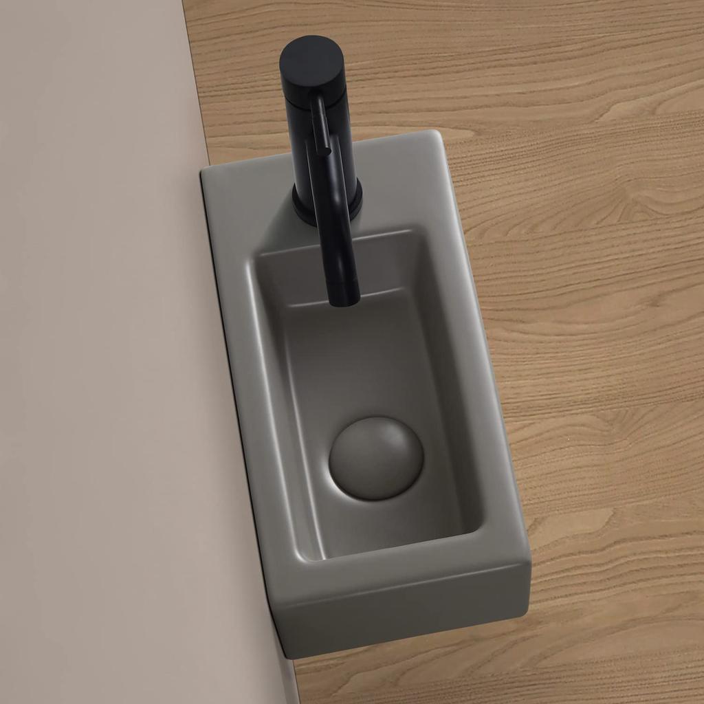 Siphon-Ablaufgarnitur Handwaschbecken Handwaschbecken Wand Kleinwaschbecken Mini-Waschbecken Handwaschbecken Wand mm [P Inklusive] Becken, Stilvoll, Grau, Becken, Aufputz, Kompakt, Schüssel, Typ,