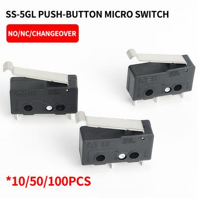 10/50/100PCS SS-5Gl NO/NC/Changeover Subminiature Micro Switch 2-Terminal Pre-Wired 3-Terminal Micro Limit Switch Switches4