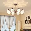 Vintage French Mid-Century Eye-Protecting Chandelier for Living Room, Bedroom, and Restaurant