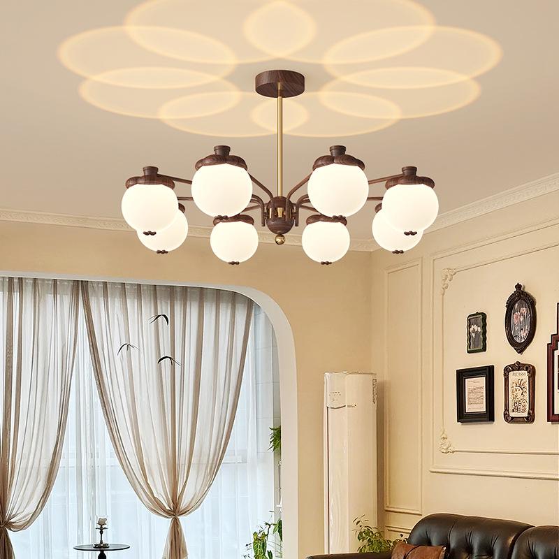 Vintage French Mid-Century Eye-Protecting Chandelier for Living Room, Bedroom, and Restaurant