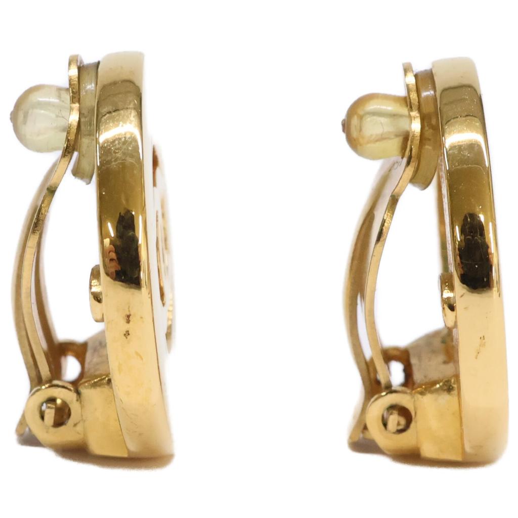 Chanel Beautiful Item 97A Circle Coco Earring goldUsed