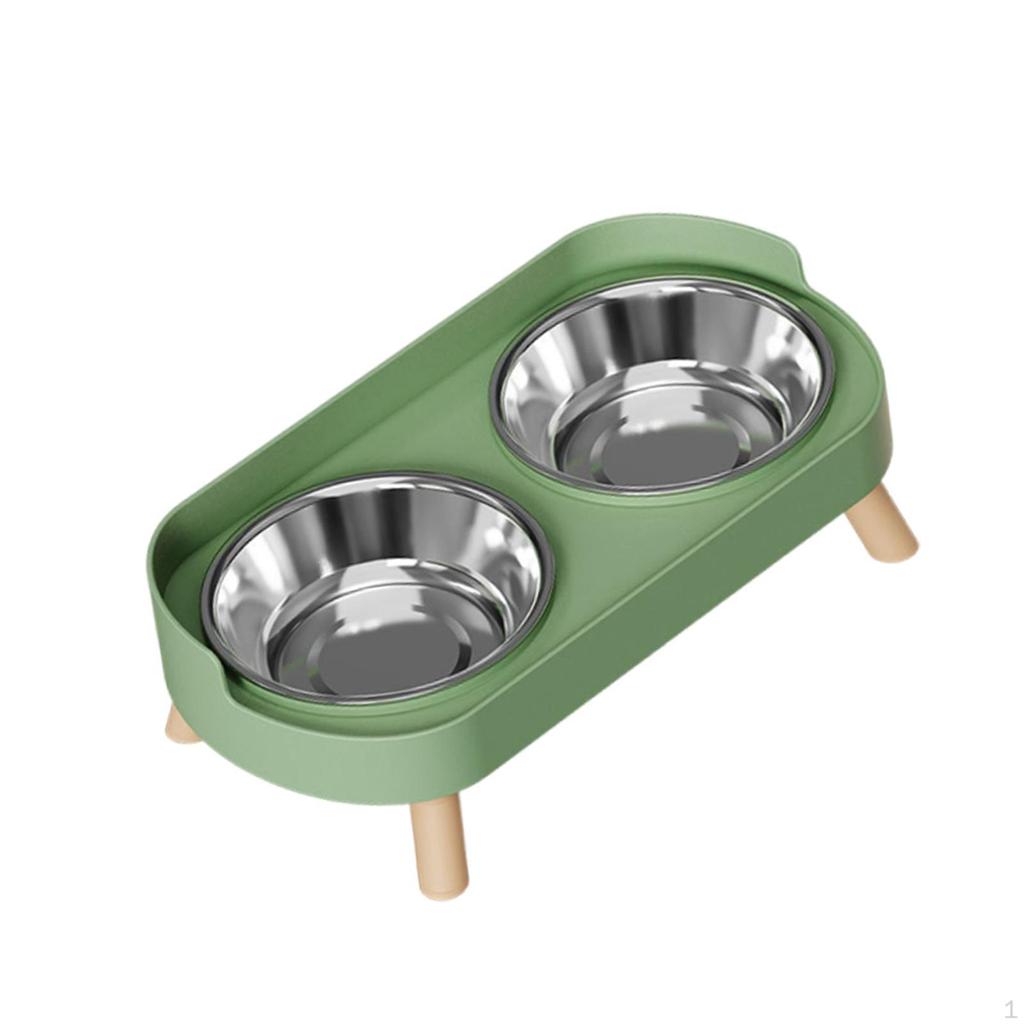 Cat Dog Water Food Bowl Easy to Feeding Dish Raised for Kitten Small Medium Dogs