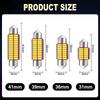 2/4/10/20 PCS C10W C5W LED Bulbs CANBUS Festoon 31/36/39/41MM 12V 6500K White 200LM Car Interior Dome Trunk Linse Plate Lights