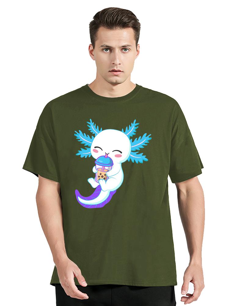 Ajolote Axolotl Übergroßes T-Shirt Sommer Herrenbekleidung Japanisch Fitness Fitness T-Shirt Anime Mode Baumwoll-T-Shirt Designer