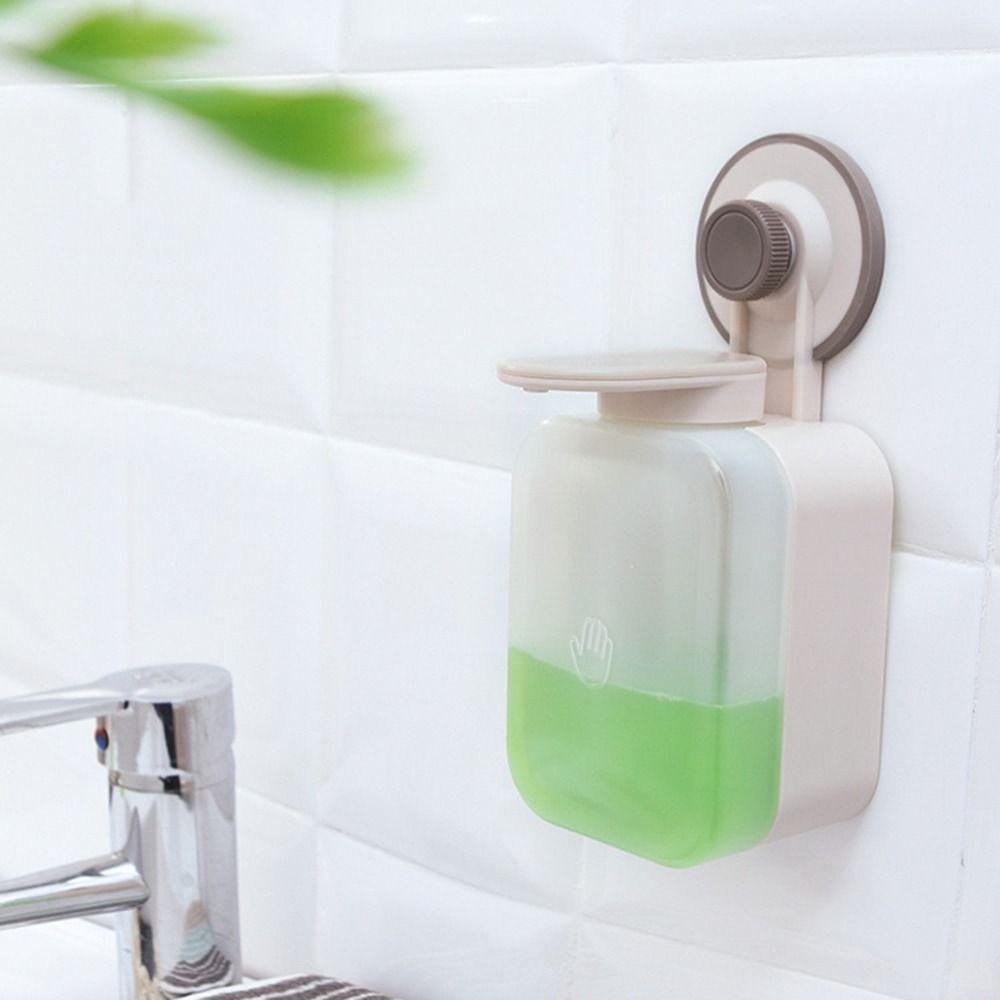 Punch-free Suction Cup Soap Dispenser Wall Mounted Liquid Soap Distributor  Washroom