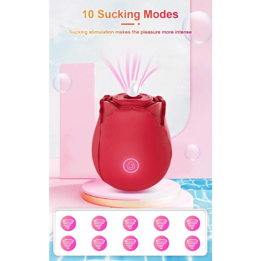 Rose Powerful Sucking Vibrator Stimulate G Spot Sex Products for Women Nipple Clitoral Automatic for Female Masturbator for 18+
