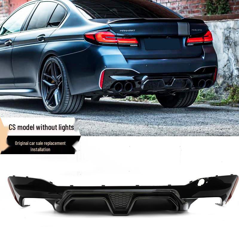 Compatible BMW New 5 Series Front & Rear Lip Kit (525/530Li) - Black Warrior MP Modification Kit.