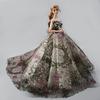 Handgefertigtes Hochzeitskleid für Barbie-Puppenkleidung, Outfits, Prinzessin, Abendparty, Ball, langes Kleid, Brautkleid, 1/6 Puppen-Zubehör