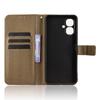 For TECNO Pop 10/Infinix Smart 10 Leather Wallet Case with Strap Diamond Texture Phone Cover