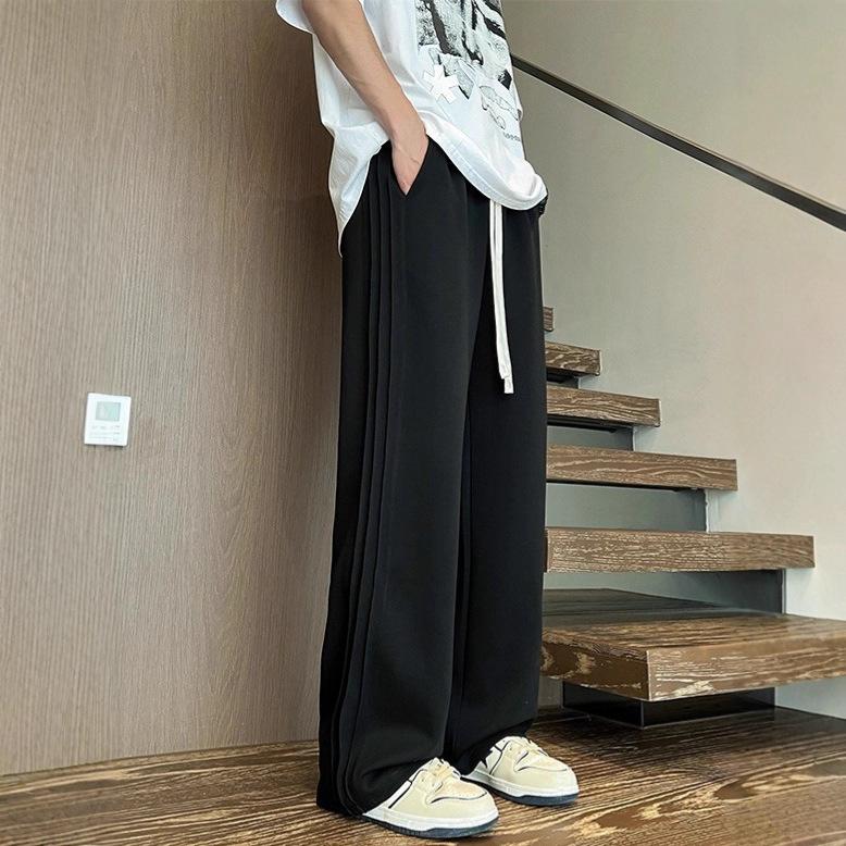 Gray Sweatpants Men's Summer and Autumn Straight American High Street Trendy Brand Loose Sports Boys Versatile Casual Long Pants