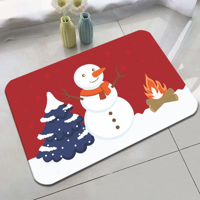 Christmas Door Mat Entry Door Mat Home Festive Cartoon Mat Non-Slip
