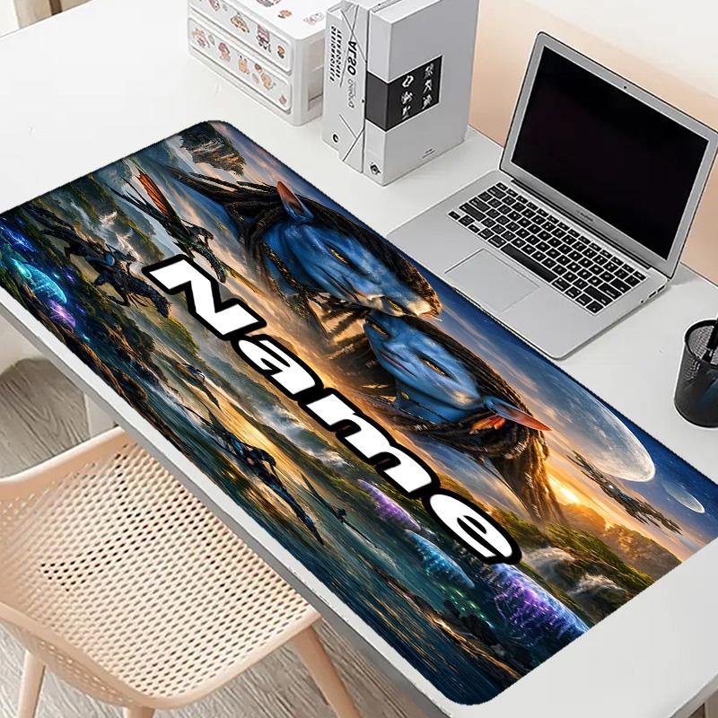 Custom Name Personalized Avatar Pattern Mousepad, Laptop PC Desk Mat, Decorative Desk Mat for Home Keyboard Pad Gift