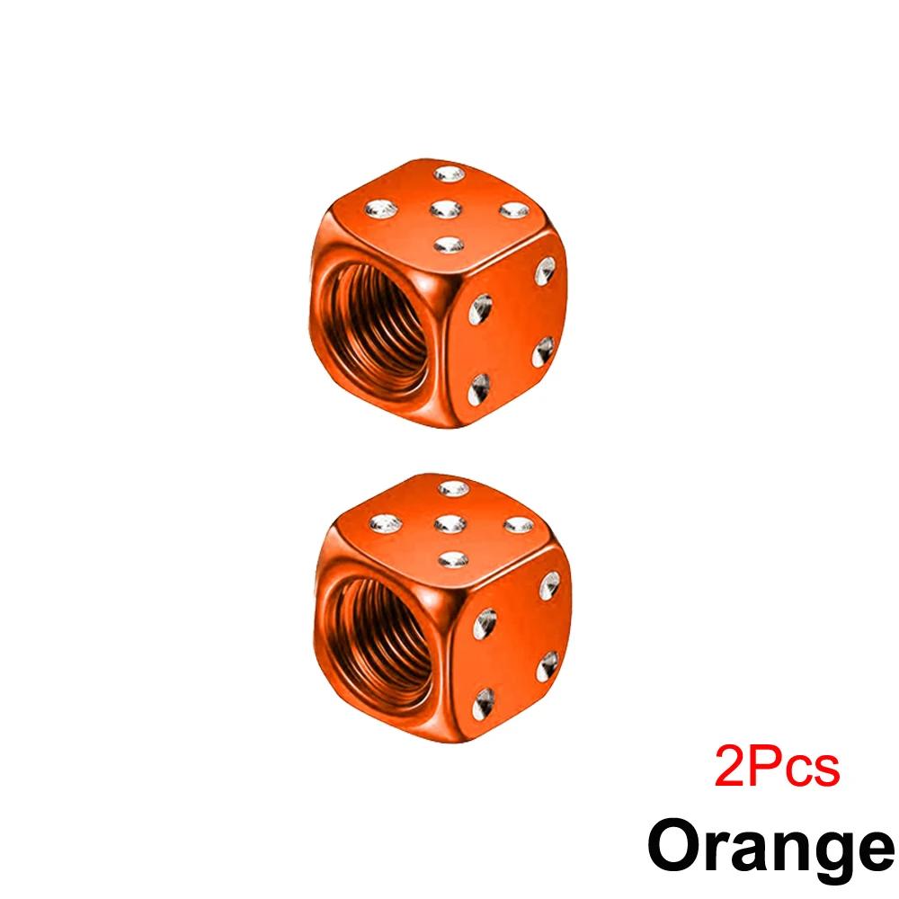 BFR1 DSYCAR 2/8Pcs Aluminum Tire Valve Caps Dice Wheel Stem Tyre Tire Wheel Stem Air Valve Dust Cover for Car Truck Motocycle Bike