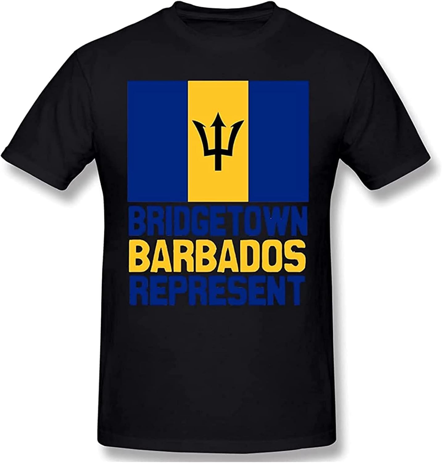 Bridgetown Barbados Represent Nerd T-Shirt Black Graphic Unisex Tee Shirt L чёрный