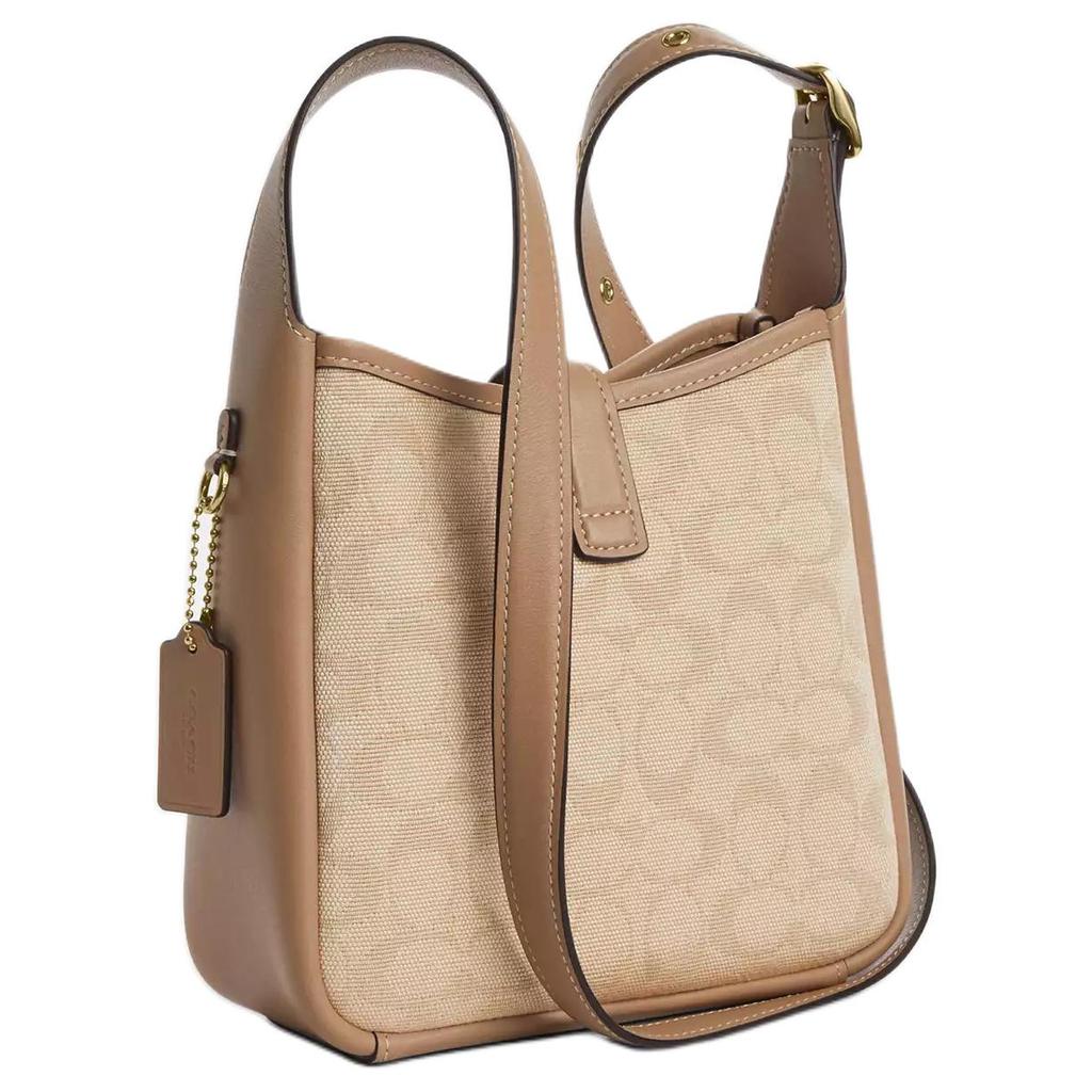 Coach Hadley 19 Klassische Signature Beschichtetes Canvas und Leder Umhängetasche Kleine Damen Umhängetasche Khaki CAM80-IMLG6