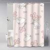 Cute Rabbit With Carrot Shower Curtain, Bathroom Decorative Shower Curtain, Waterproof Shower Curtain With Hooks