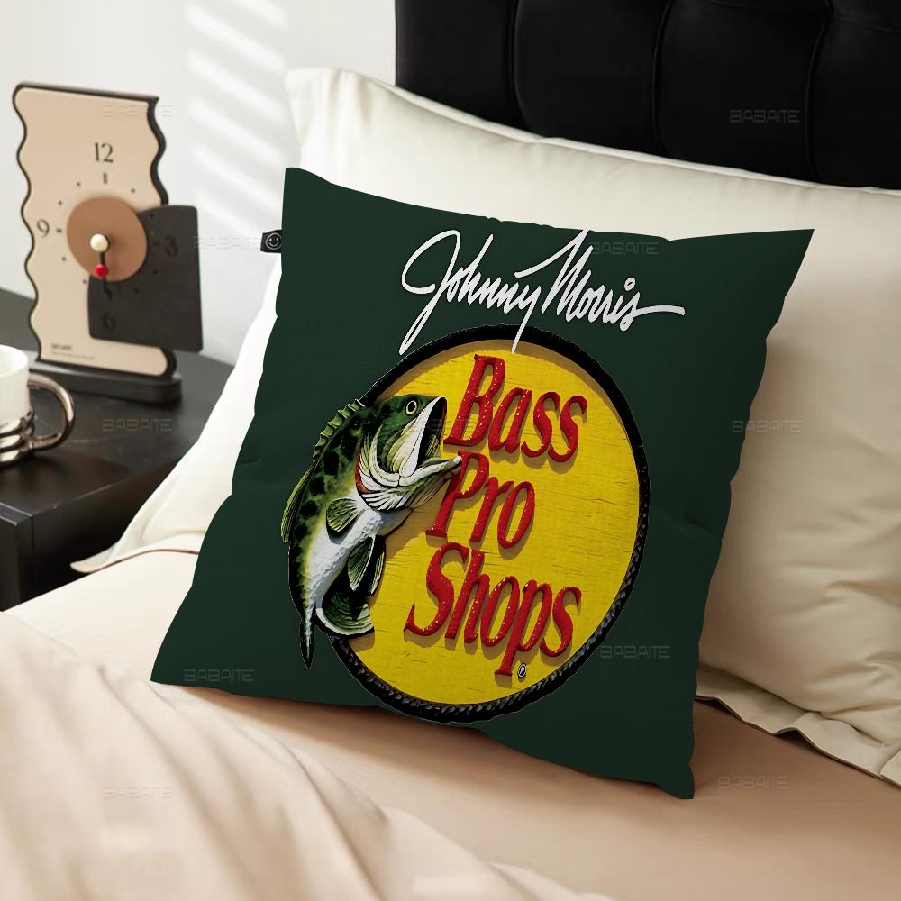 Fishing Brand Bass-Pro-Shops Personalized Pillow Cover Kids Bedroom Wild Party Decor Pillowcase Kid Birthday Shower Gift