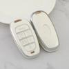 New Silver 6Button Car Key Case Cover for Hyundai Santa Fe Tucson 2022 NEXO NX4 Ioniq 5 Atos Prime Solaris 2021 Auto Accessories